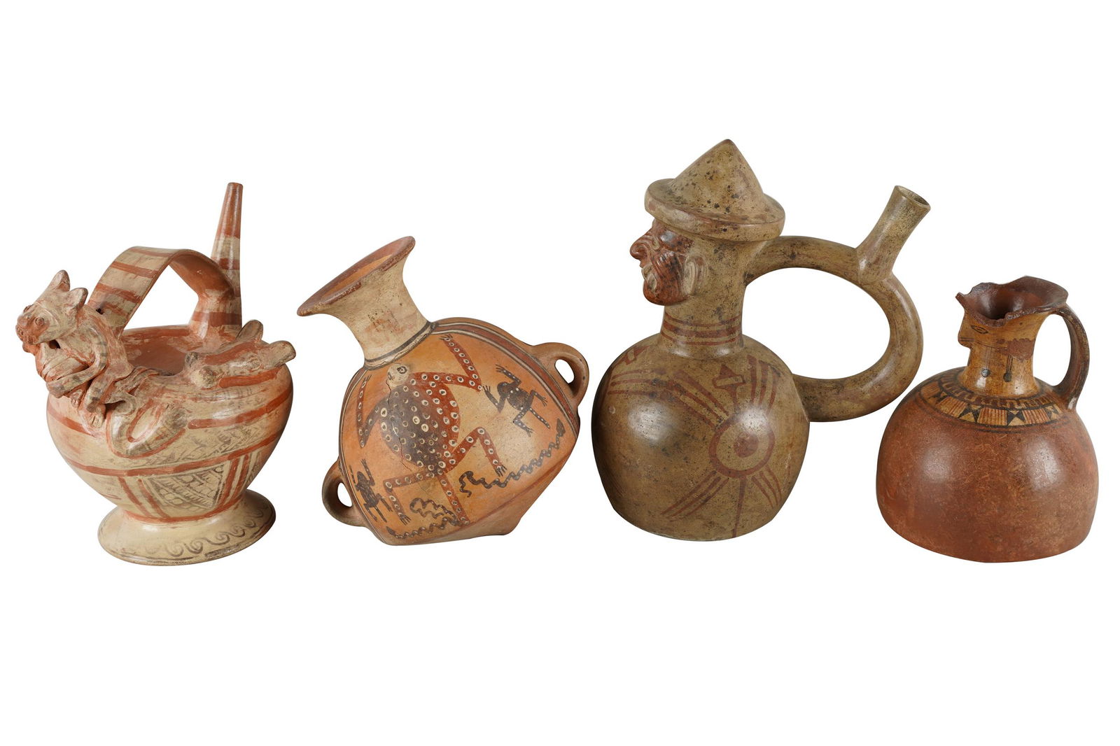 FOUR MESOAMERICAN CERAMIC VESSELS (1 of 16)