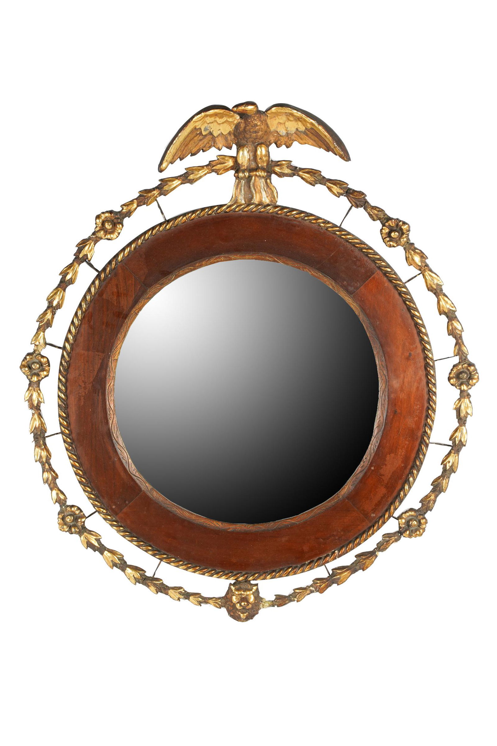 FEDERAL STYLE MAHOGANY &  PARCEL GILT MIRROR (1 of 6)