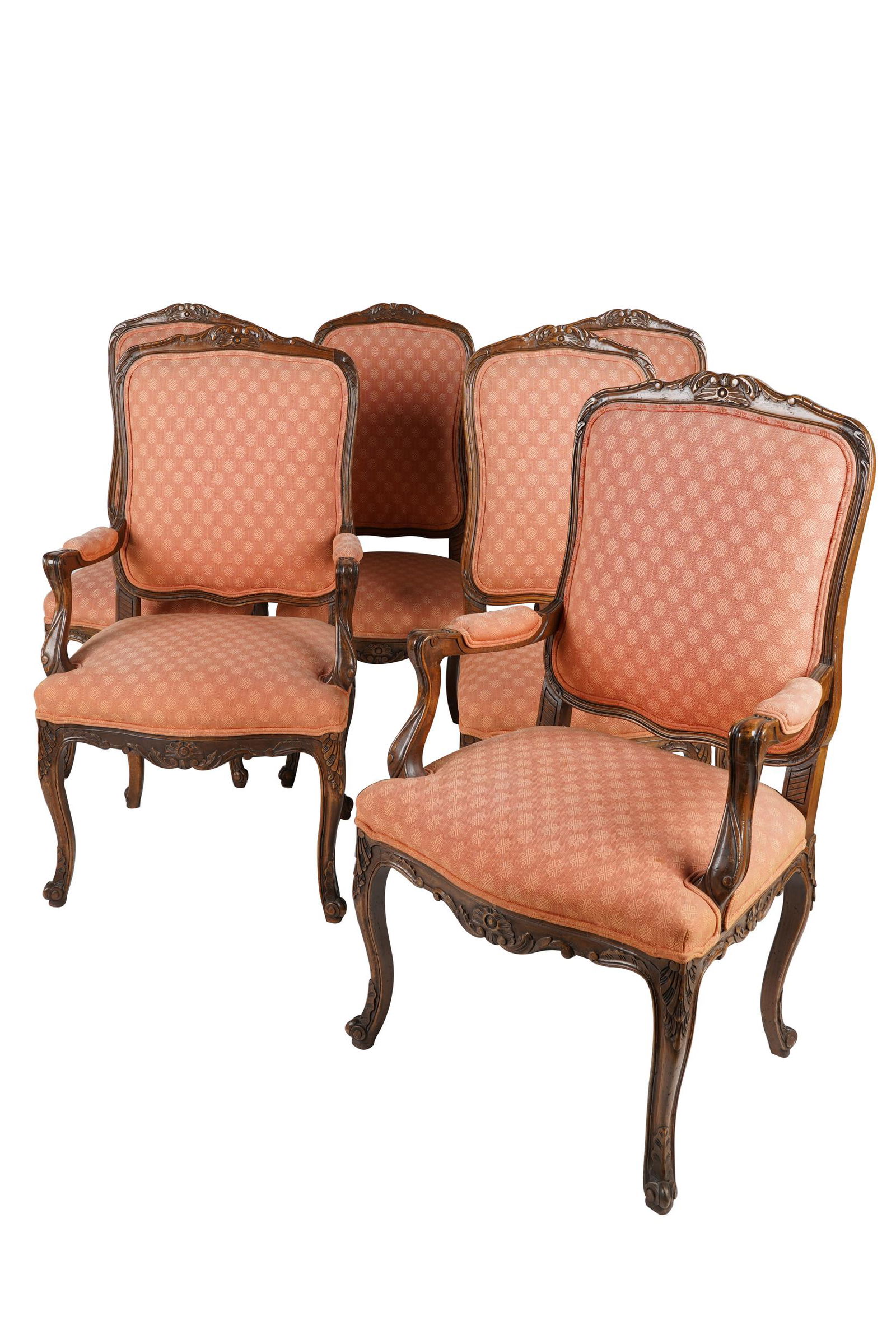 SET OF TWELVE FRENCH PROVINCIAL STYLE DINING CHAIRS (1 of 9)