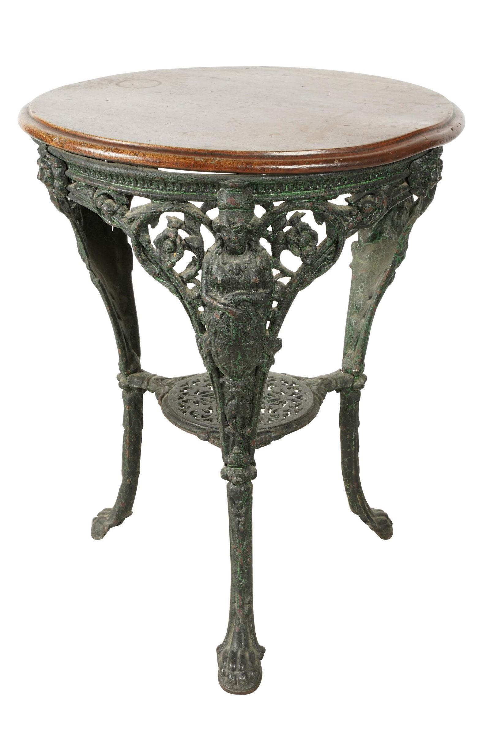 CAST IRON & WOOD PUB TABLE (1 of 7)