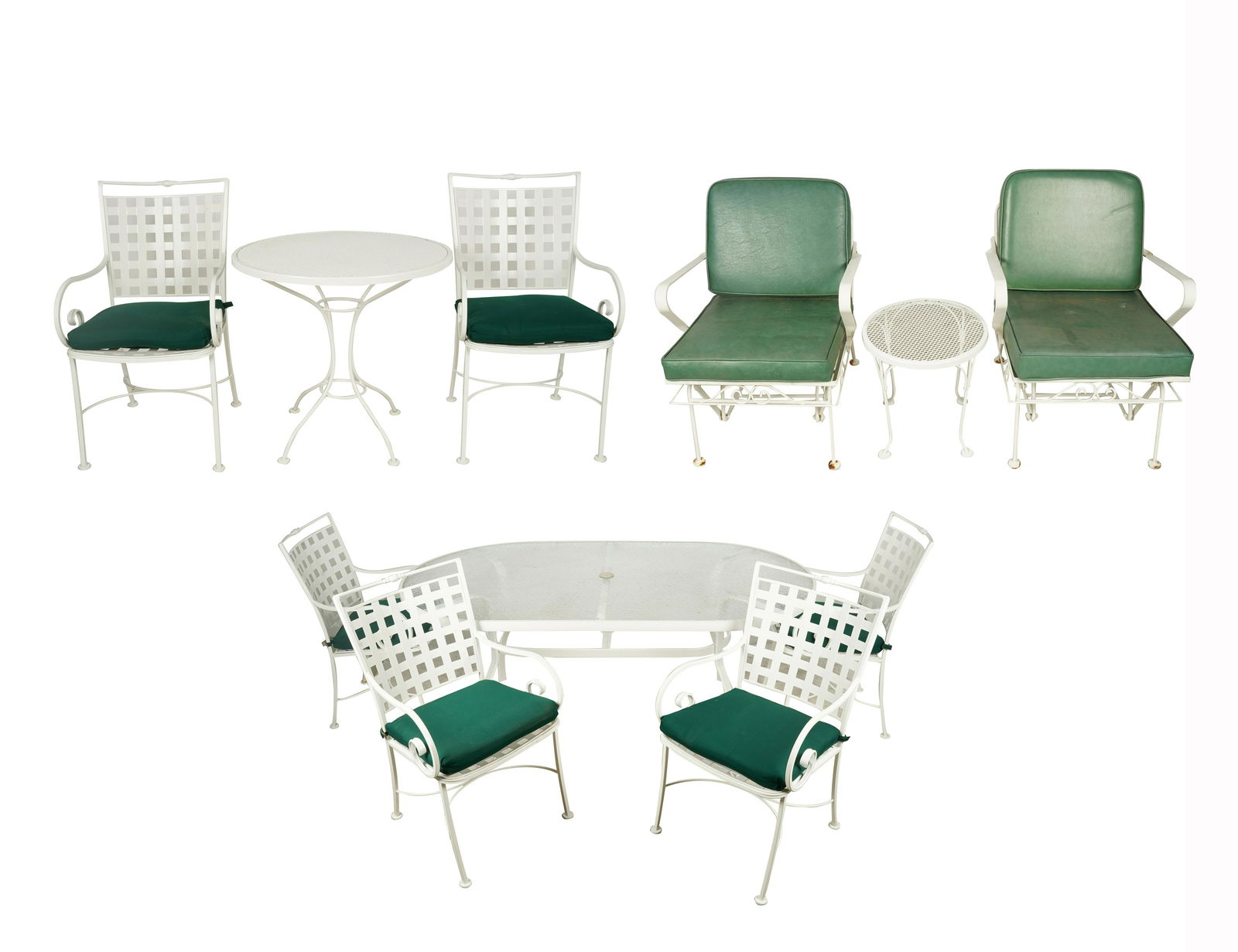 WHITE-PAINTED IRON PATIO SET (1 of 20)