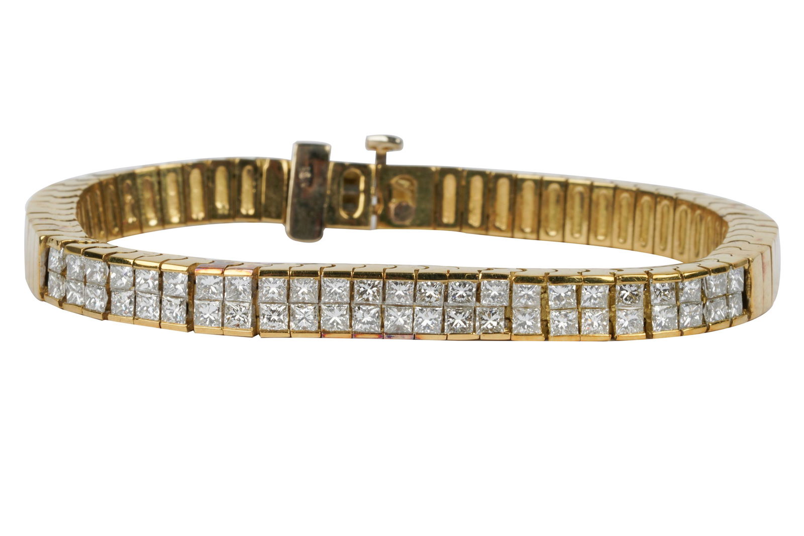 18 KARAT YELLOW GOLD & DIAMOND BRACELET (1 of 11)