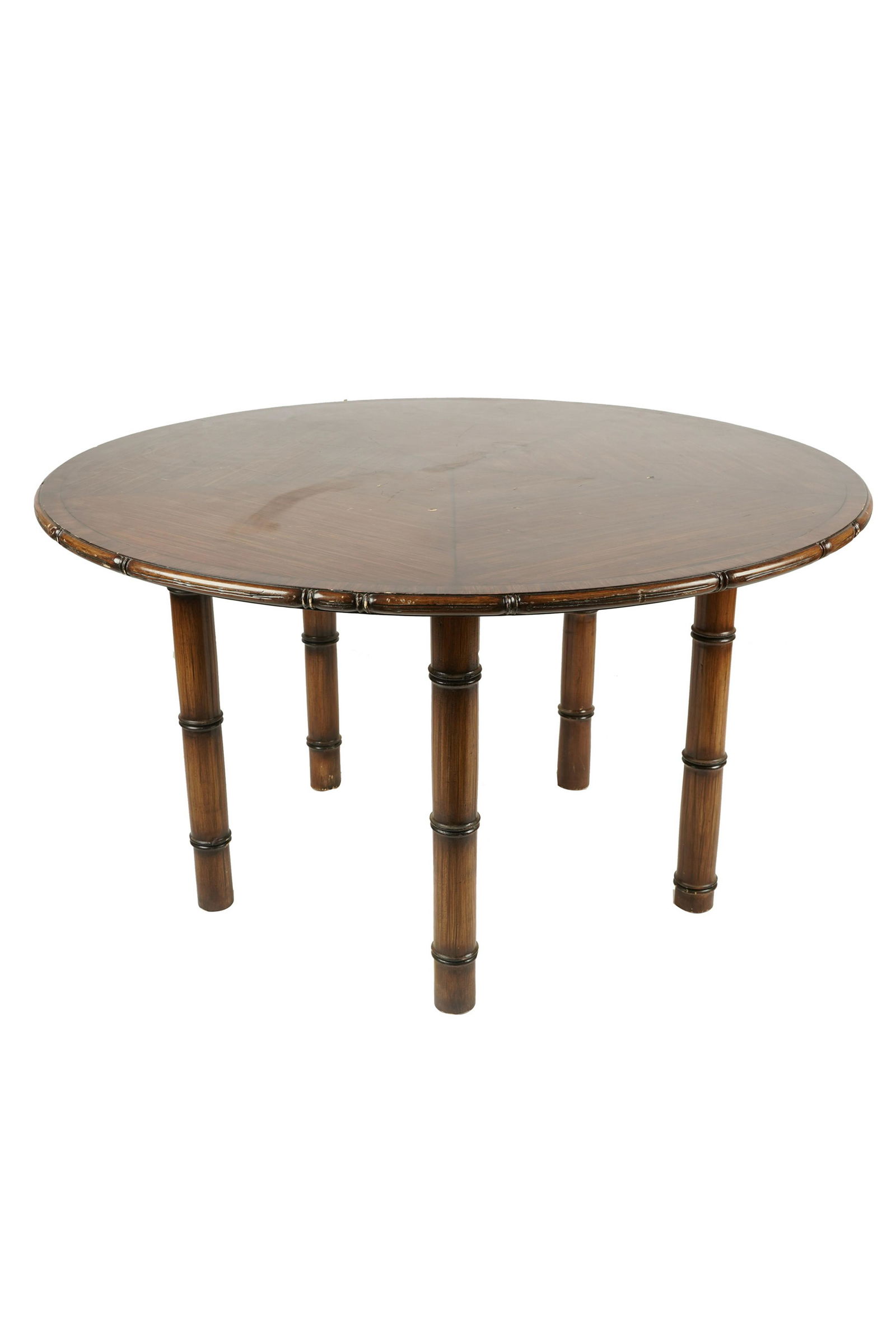 BOB HOPE-OWNED FAUX BAMBOO DINING TABLE (1 of 7)