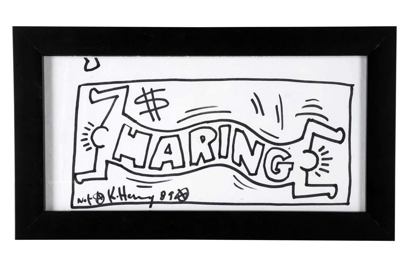 KEITH HARING (1958 - 1990): SHARPIE SKETCH (1 of 9)