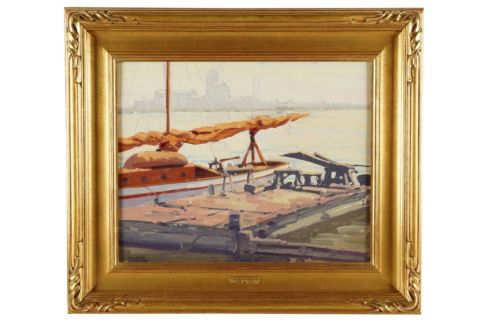 SAMUEL HYDE HARRIS (1889 - 1977): "UNFURLED SAIL" (1 of 8)