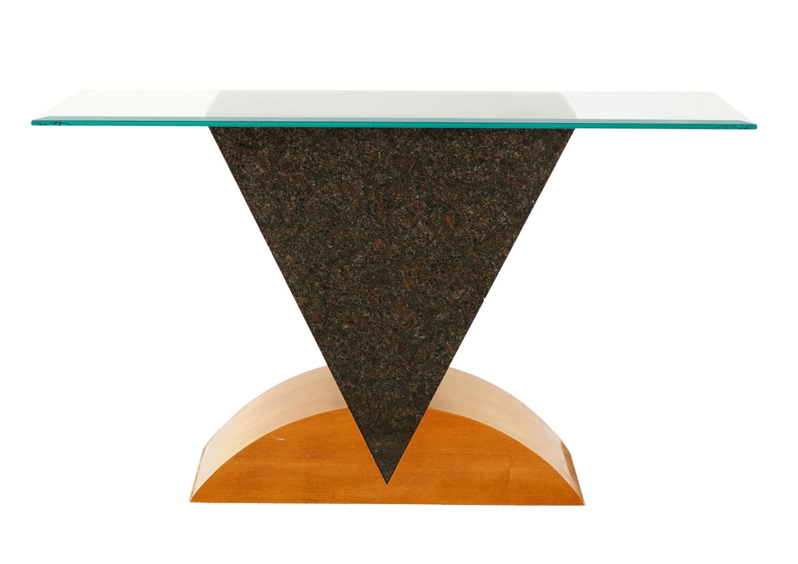 MODERNIST WOOD & STONE CONSOLE TABLE (1 of 6)