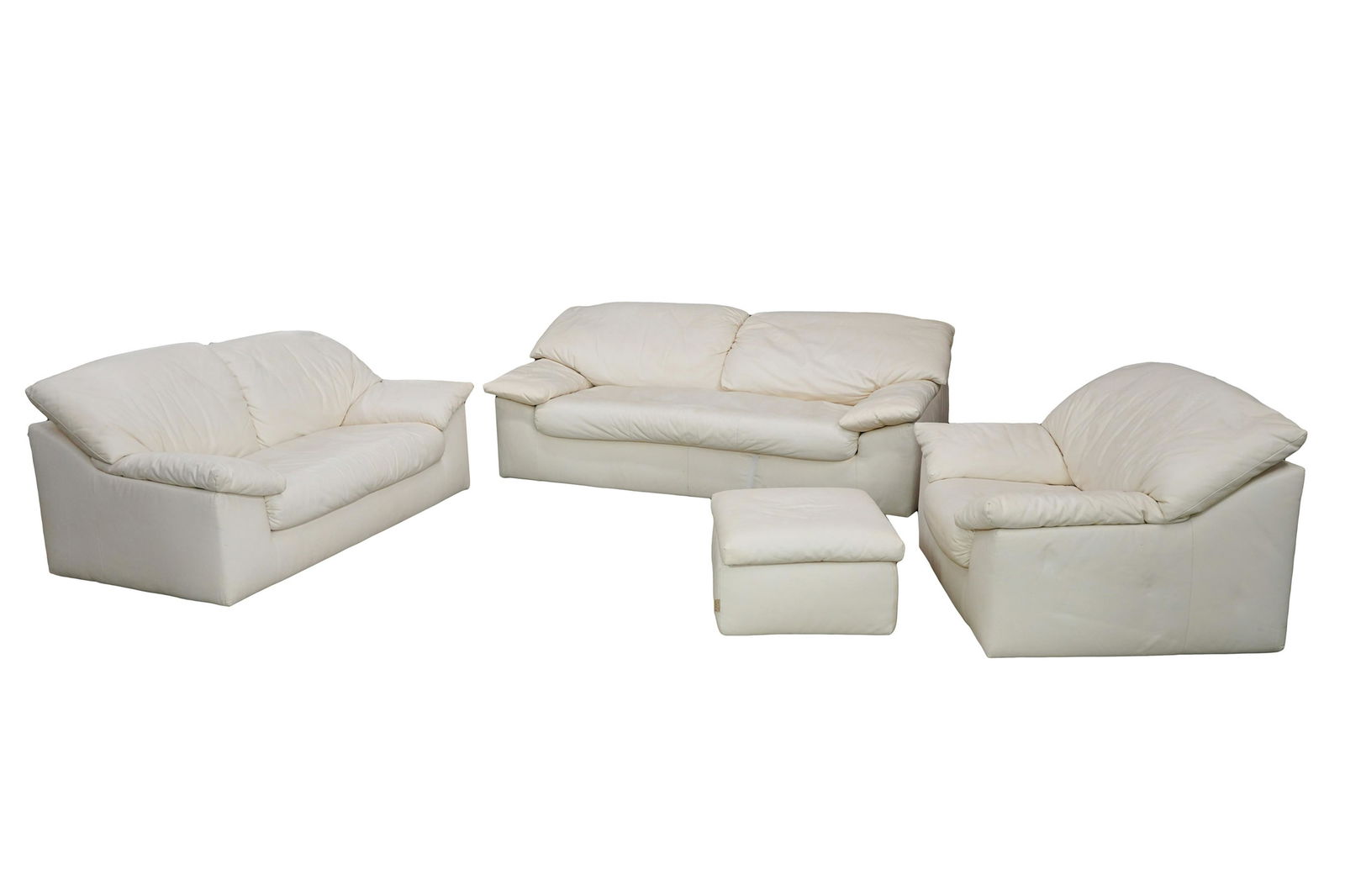 LIGNE ROSET: LEATHER LIVING ROOM SUITE (1 of 9)