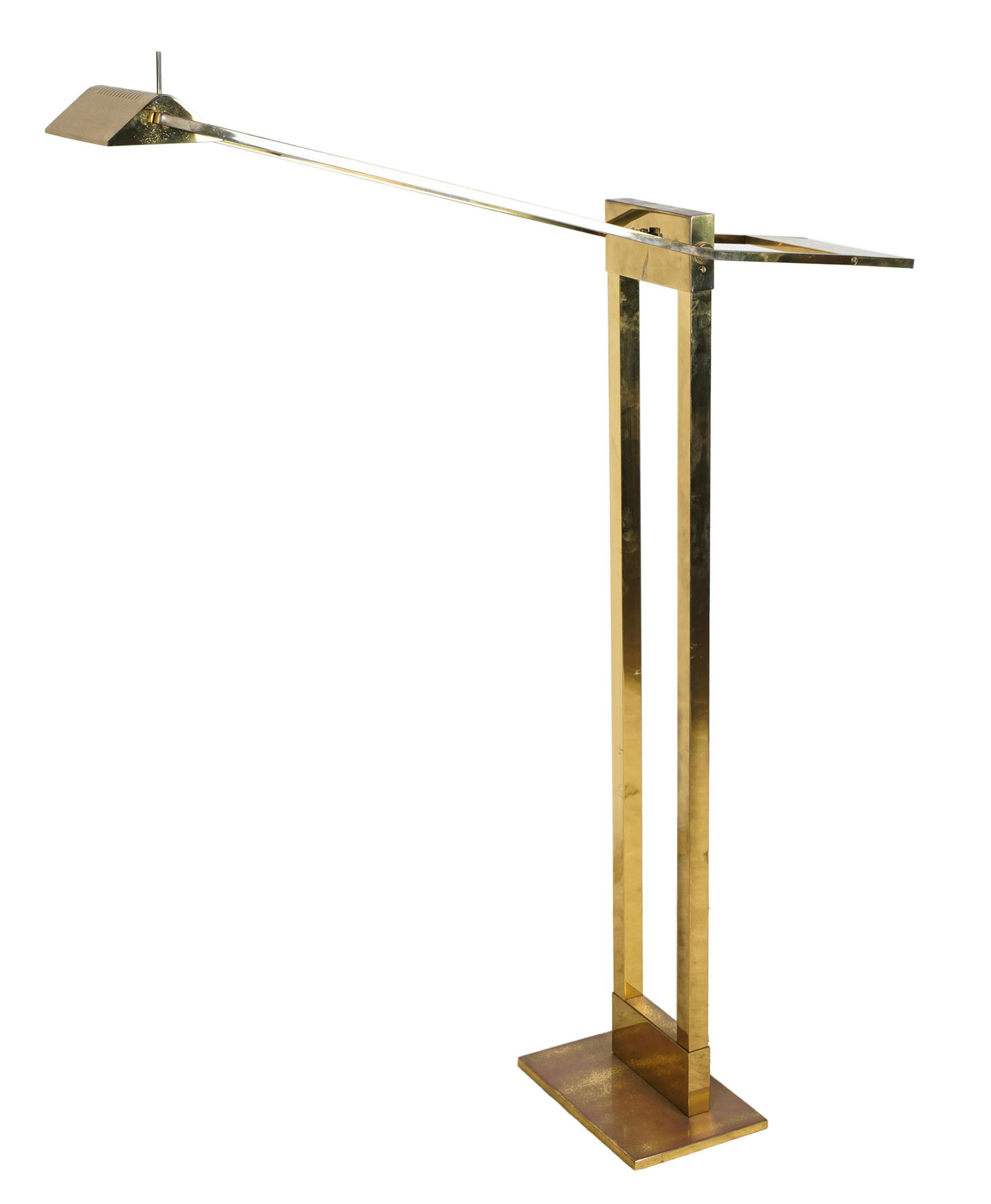 RELCO: MODERNIST BRASS ADJUSTABLE FLOOR LAMP (1 of 9)