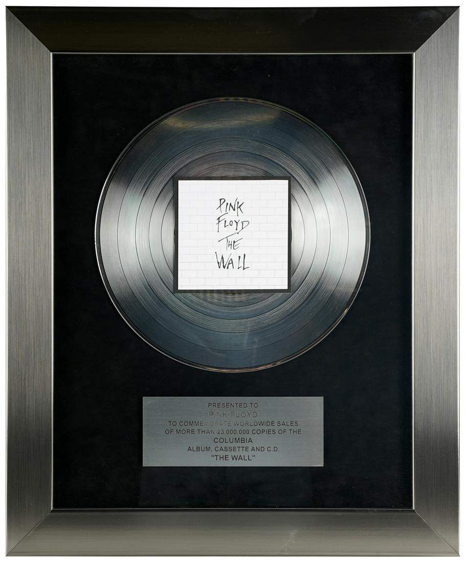 PINK FLOYD: "THE WALL" PLATINUM RECORD DISPLAY (1 of 9)