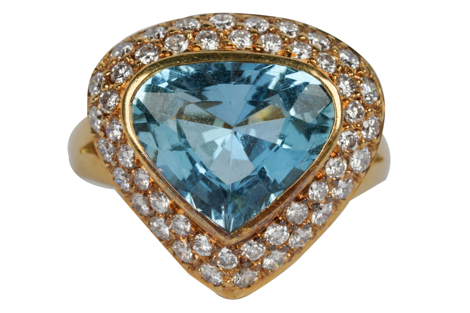 H. STERN 18 KARAT YELLOW GOLD, AQUAMARINE, & DIAMOND (1 of 6)