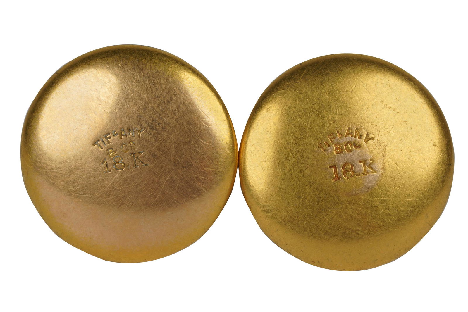 PAIR OF TIFFANY & CO. 18 KARAT YELLOW GOLD SHIRT STUDS (1 of 5)
