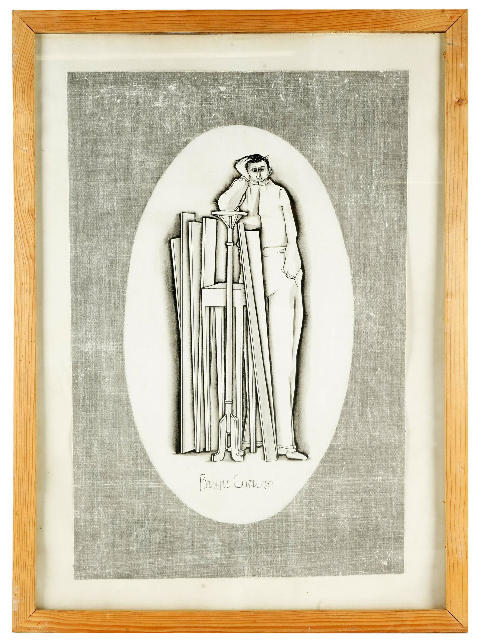 BRUNO CARUSO (B. 1927): "UOMO APPOGIATO" (1 of 7)