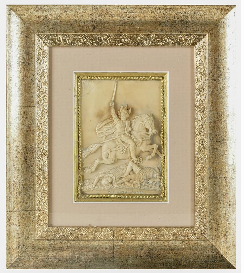 CARVED STONE RELIEF PLAQUE: "VERCINCETORIX" (1 of 7)