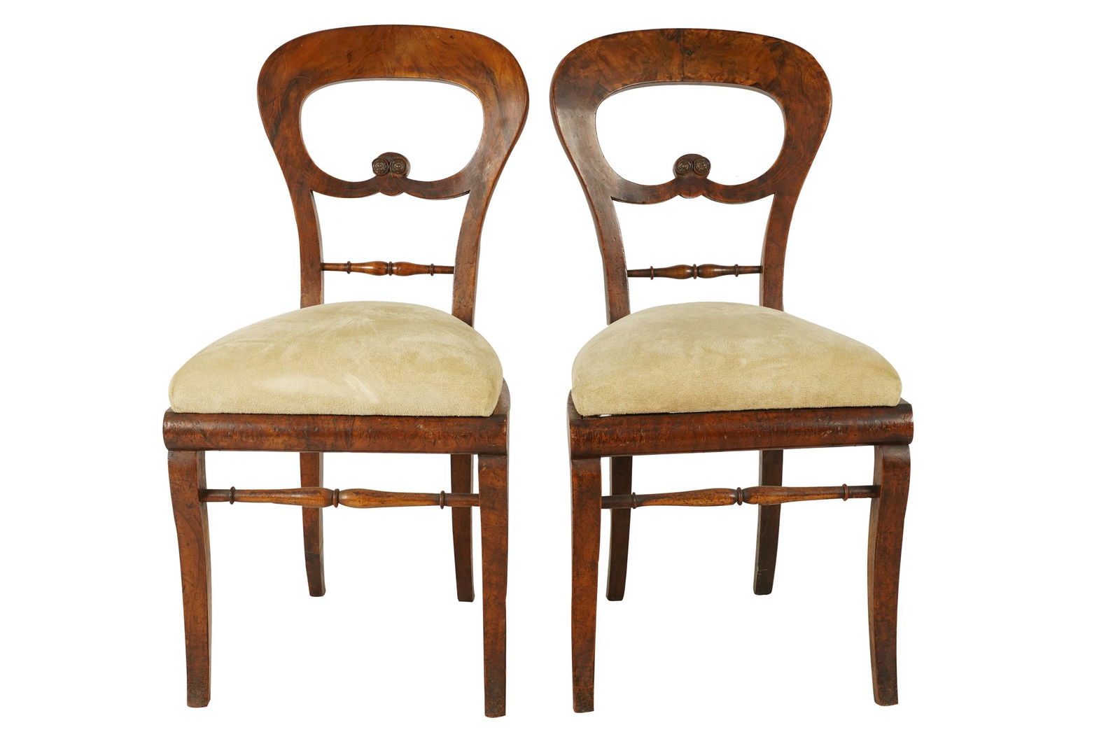 PAIR OF VICTORIAN MAHOGANY BALLOON CHAIRS (1 of 7)