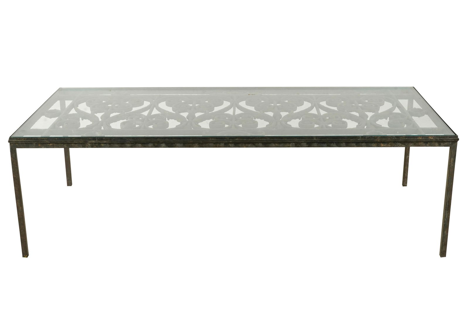 FRENCH IRON GRATE COFFEE TABLE (1 of 9)