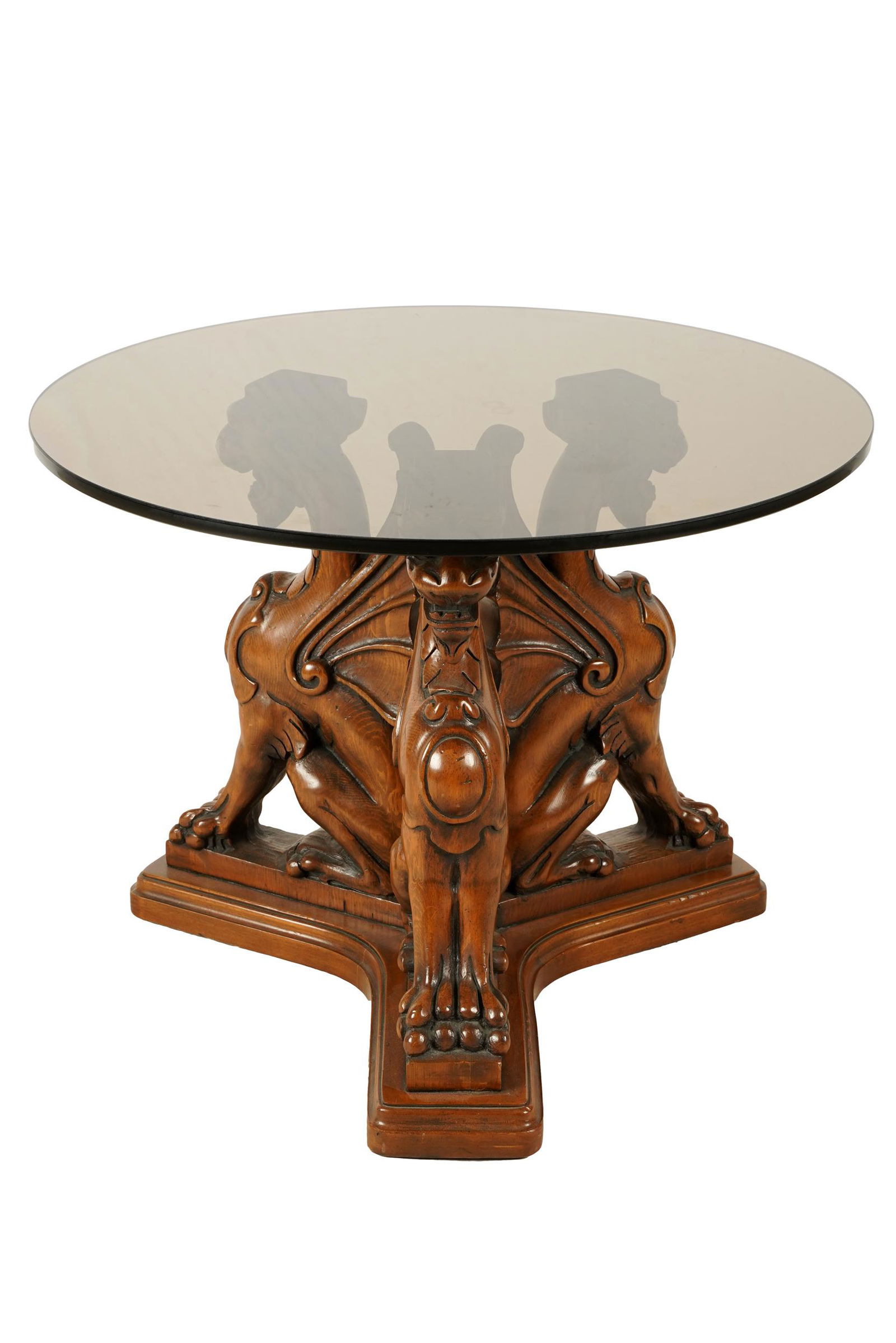 RAYMOND ENKEBOLL: CARVED WOOD COCKTAIL TABLE (1 of 7)