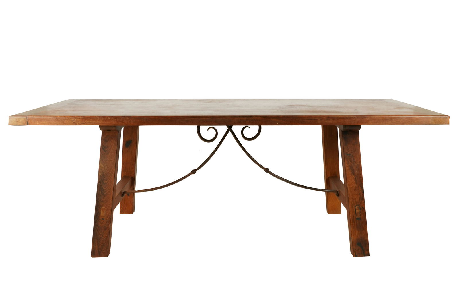 RUSTIC WOOD & IRON TRESTLE TABLE (1 of 8)