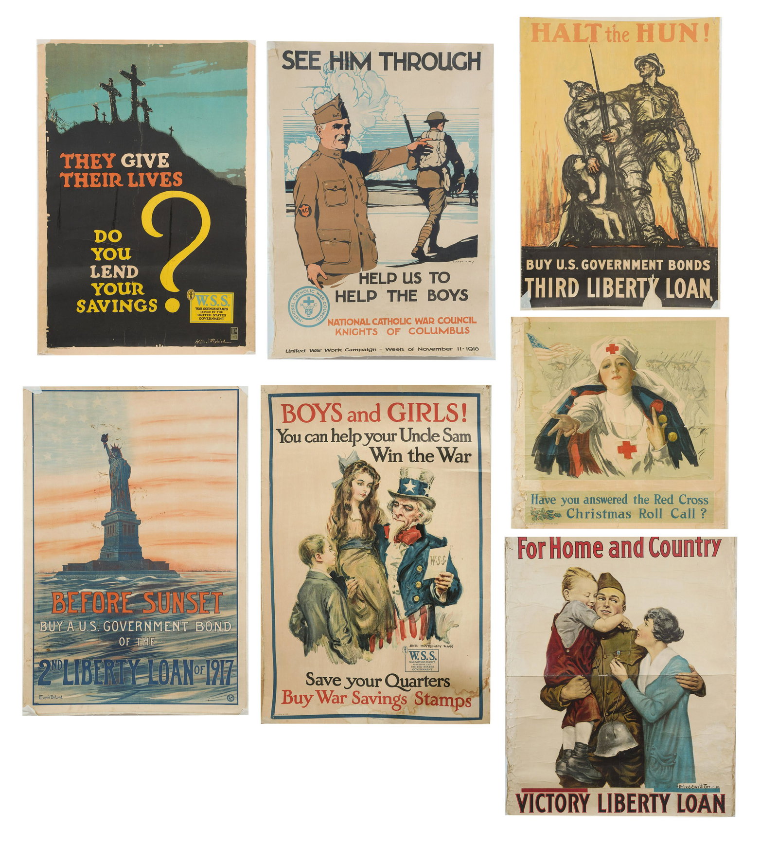 GROUP OF SEVEN  WAR BOND POSTERS (1 of 20)