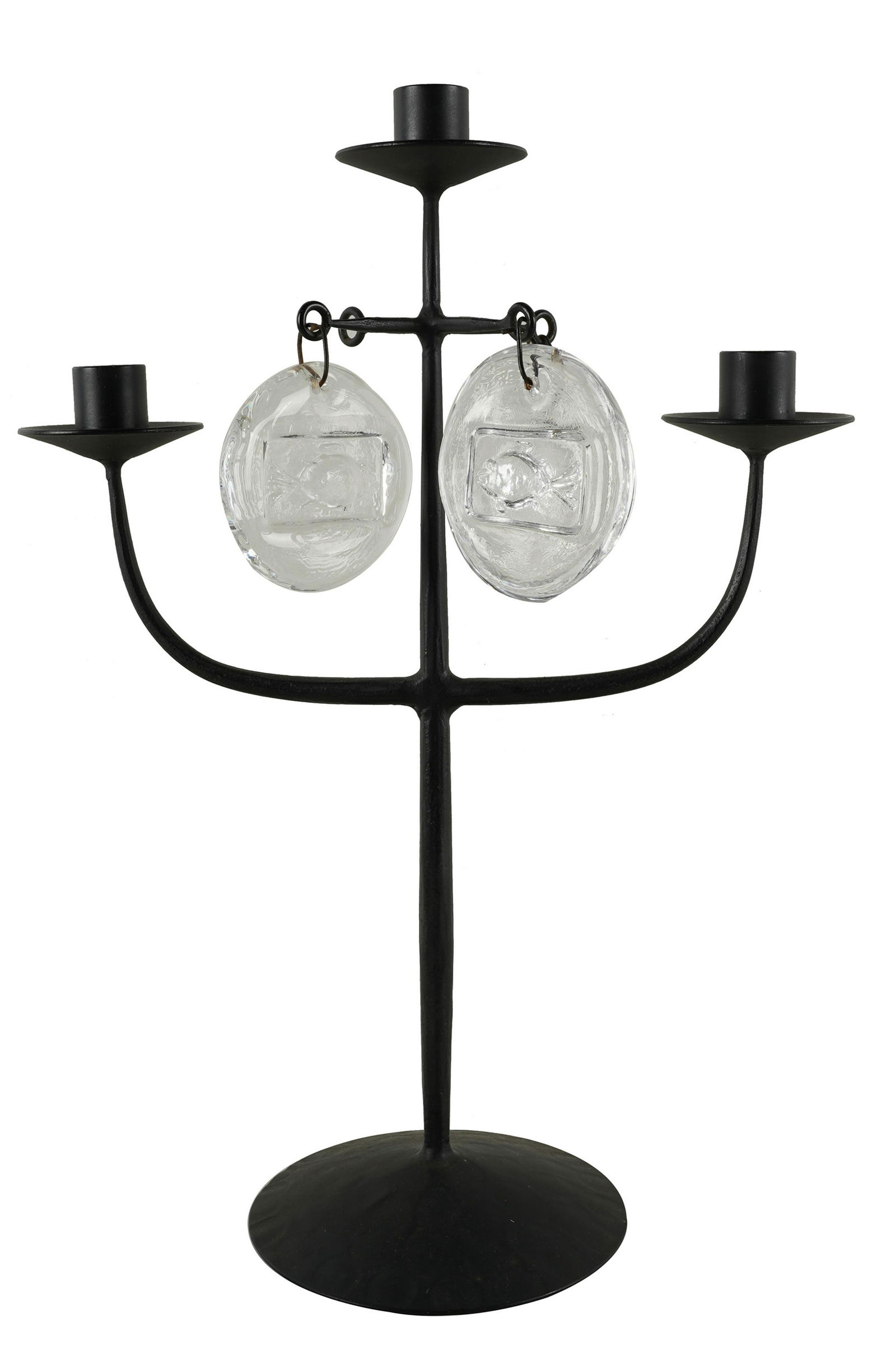 ERIK HOGLUND: IRON & GLASS CANDELABRUM (1 of 8)