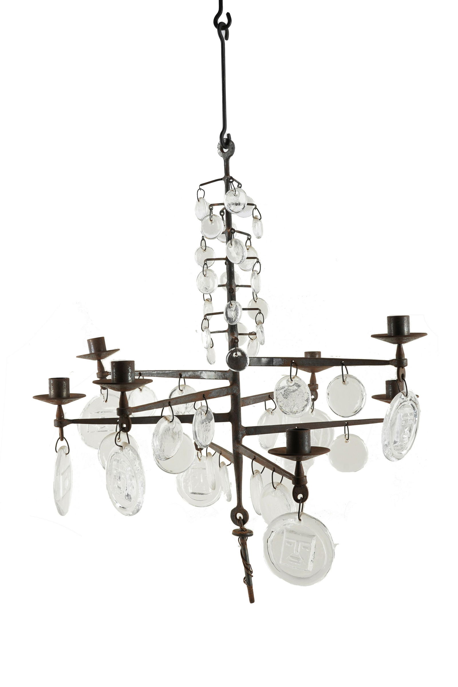 ERIK HOGLUND: EIGHT-LIGHT CHANDELIER (1 of 5)