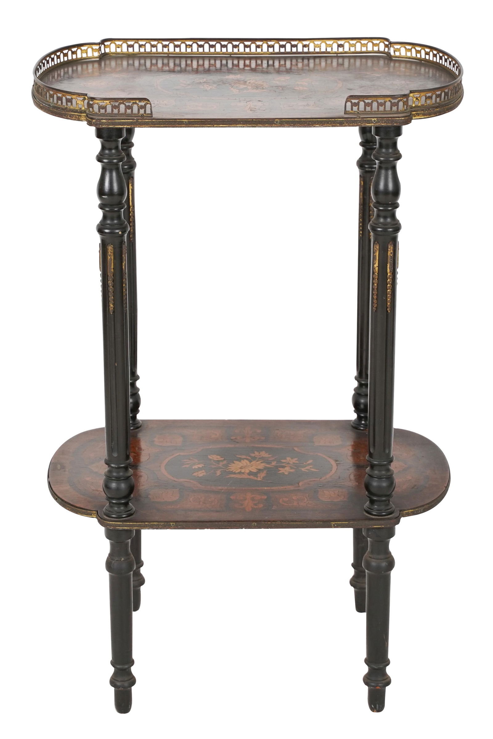 FRENCH MARQUETRY-INLAID TIERED STAND (1 of 7)