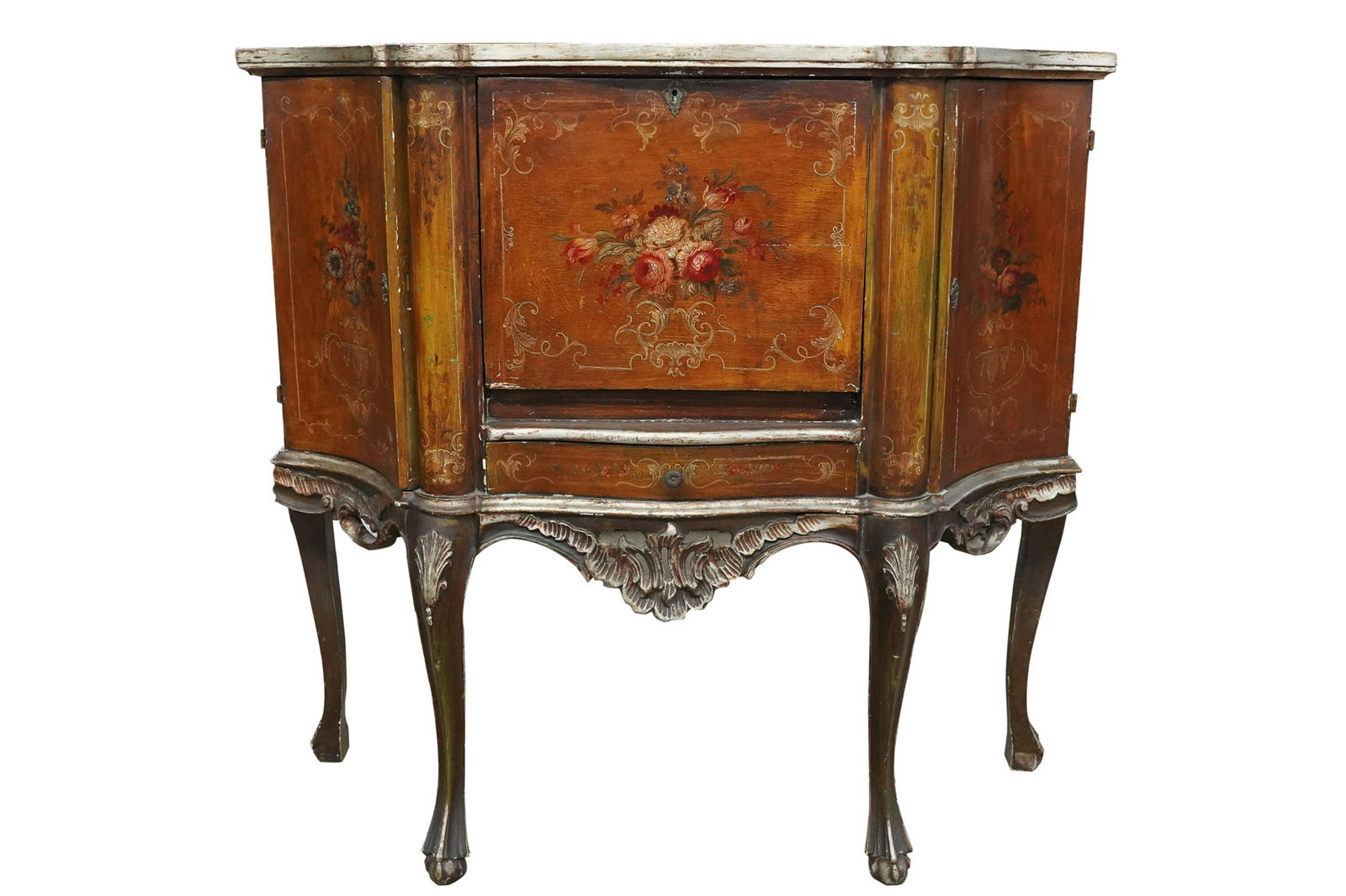 VENETIAN ROCOCO-STYLE PAINTED CABINET ON STAND (1 of 12)