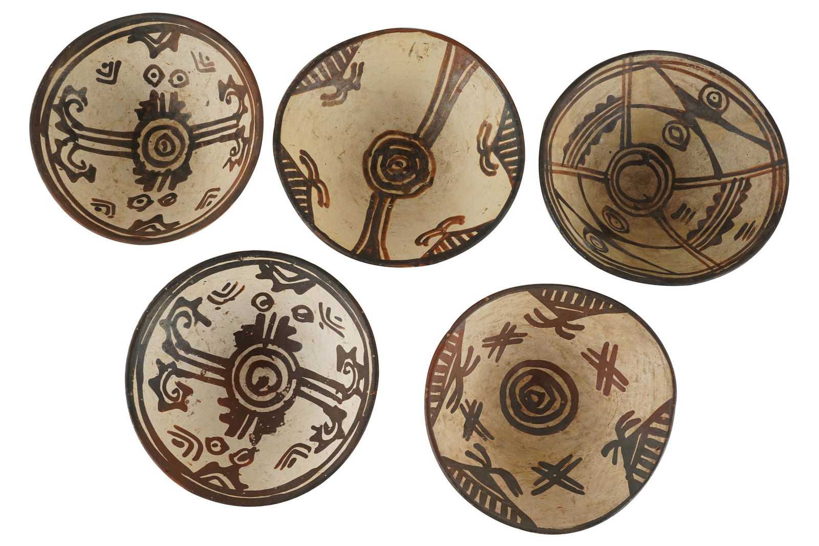 COLLECTION OF MESOAMERICAN POTTERY BOWLS (1 of 8)