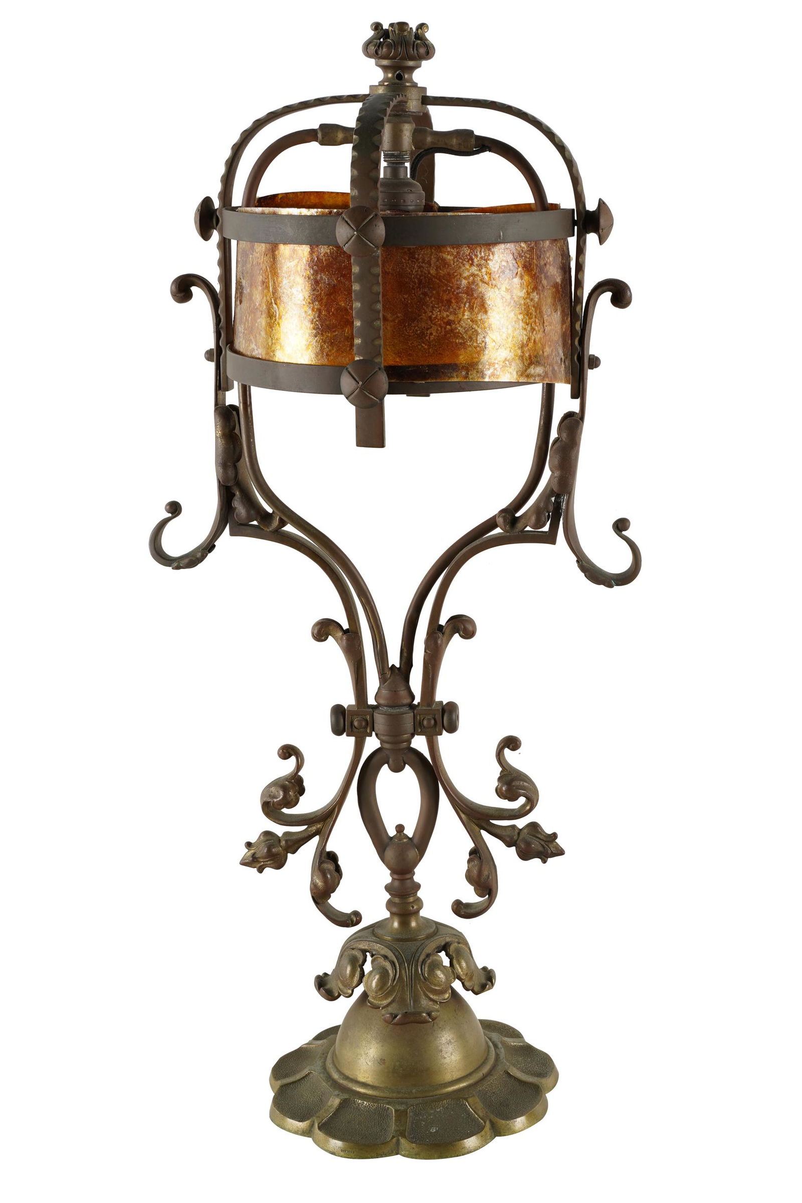 SPANISH REVIVAL STYLE BRASS TABLE LAMP (1 of 7)