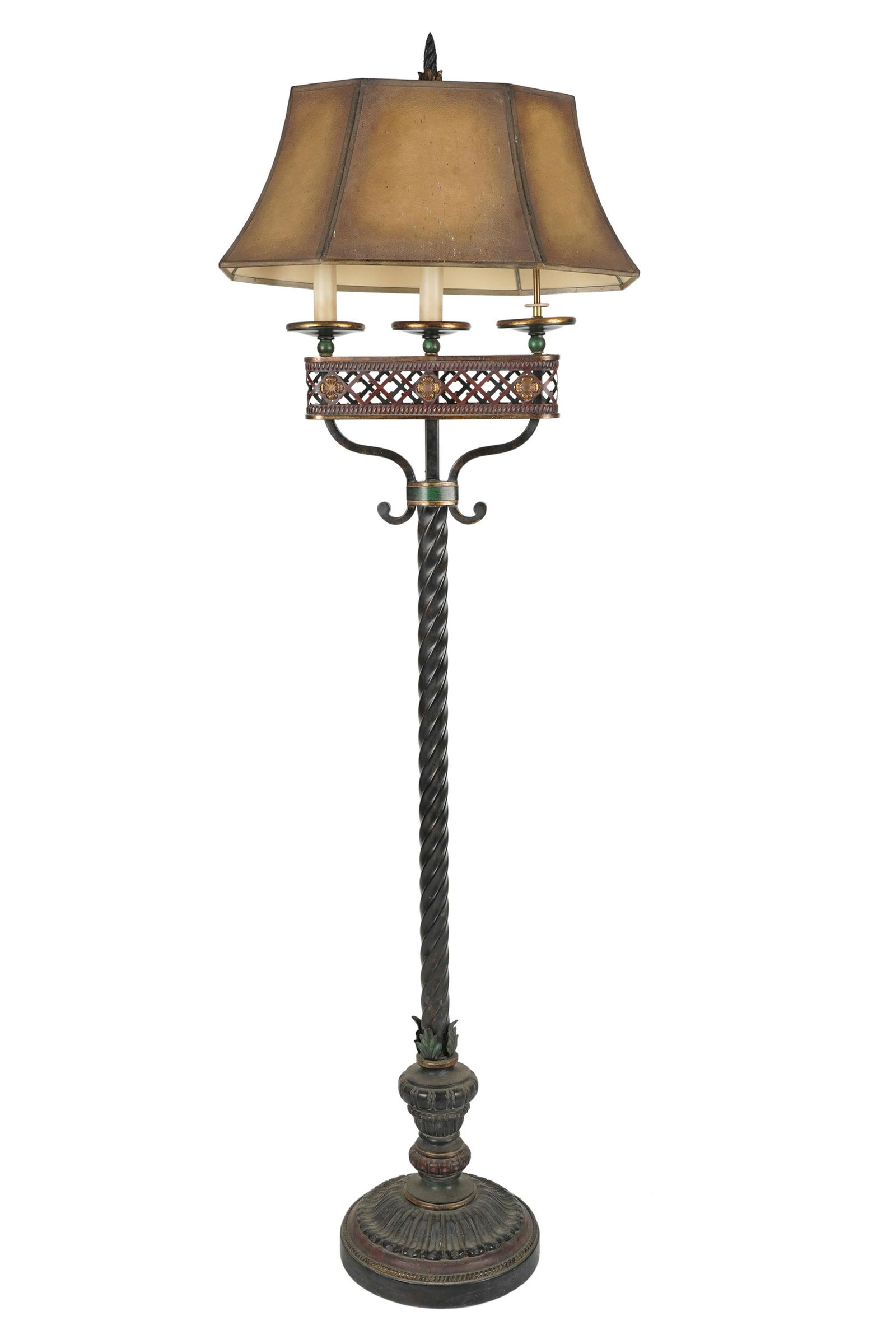 PAINTED IRON FLOOR LAMP (1 of 10)