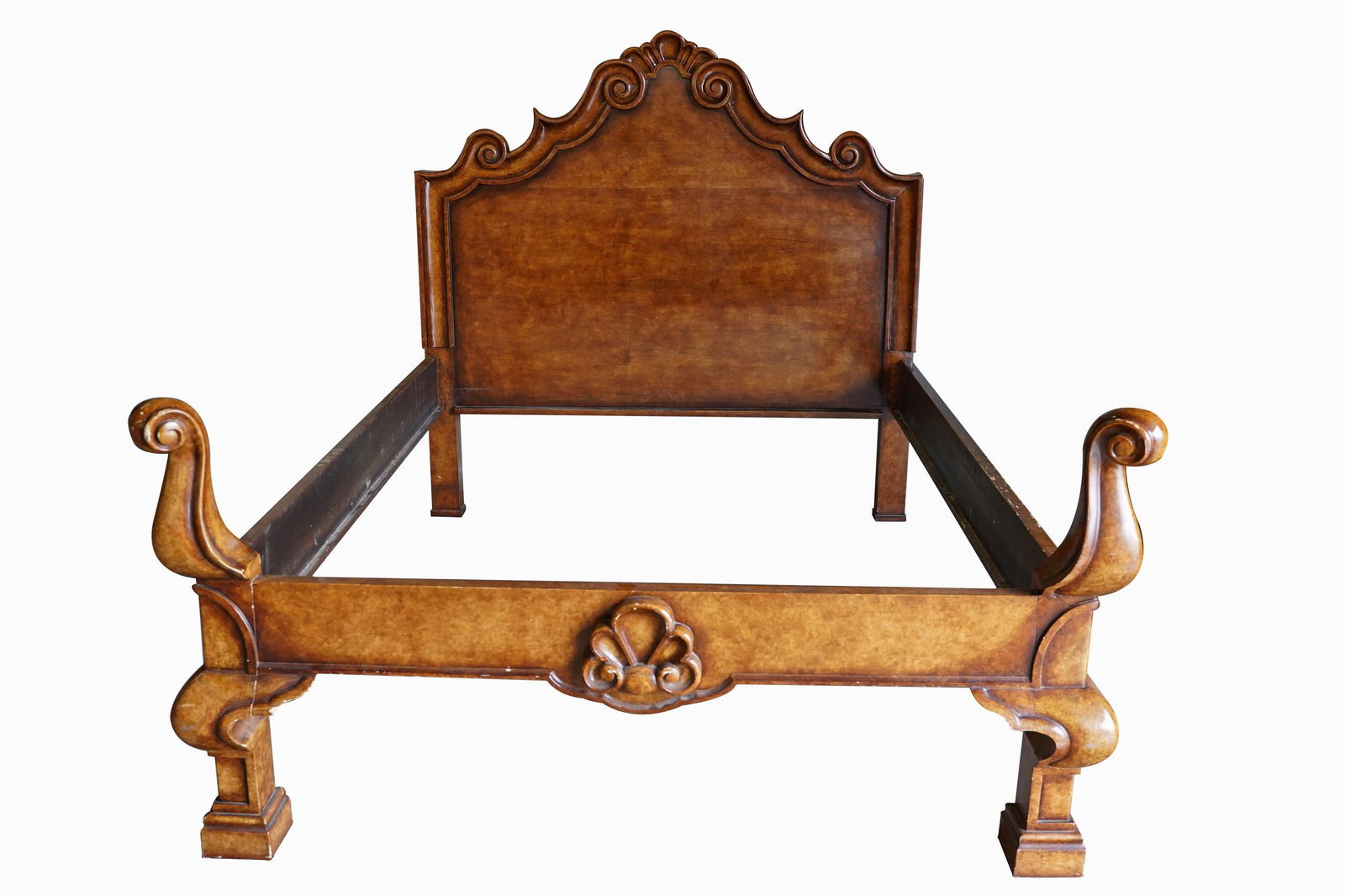 GREGORIOUS PINEO: BAROQUE-STYLE CARVED WOOD BED (1 of 9)