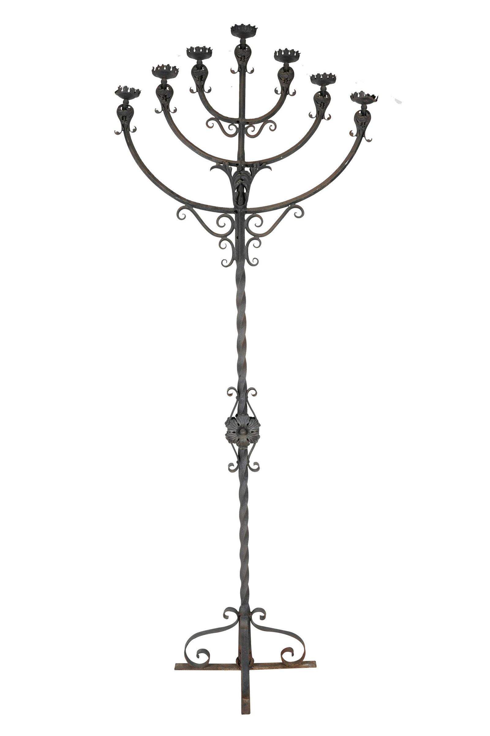 WROUGHT IRON FLOOR CANDELABRUM (1 of 9)