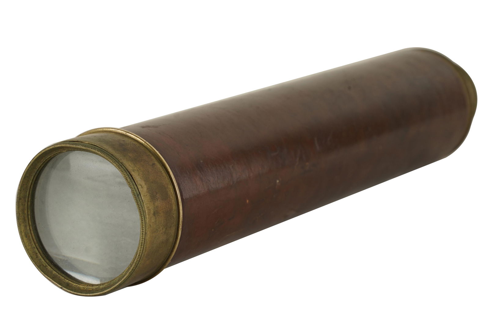 ANTIQUE LEATHER & BRASS SPYGLASS (1 of 10)