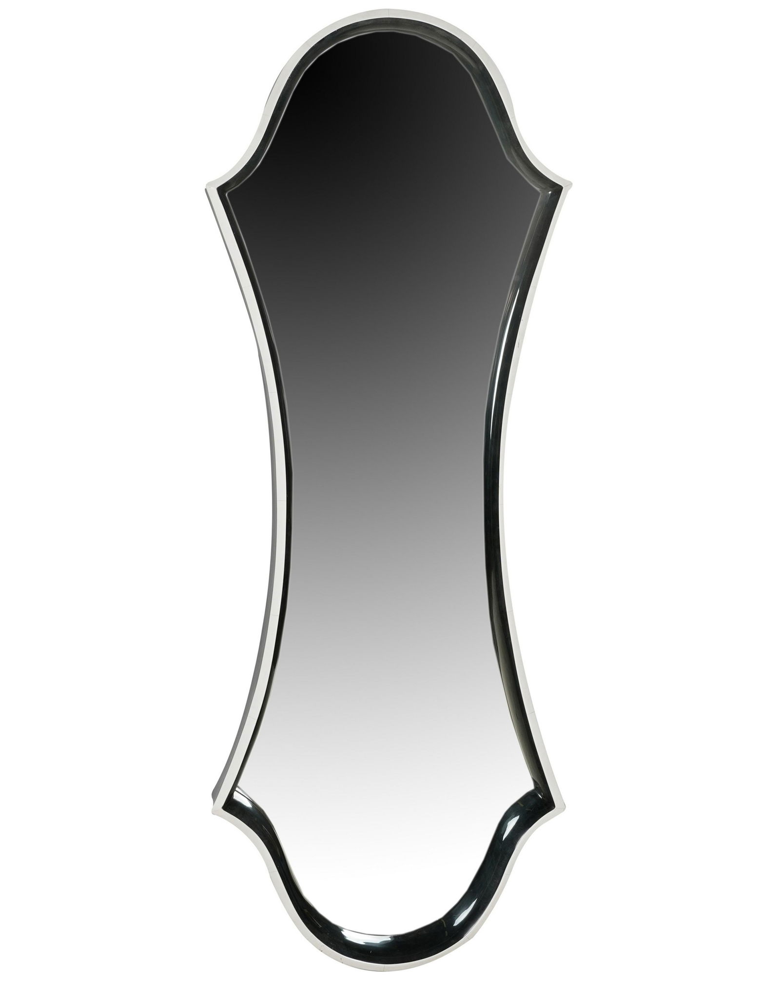 GOATSKIN & WHITE LACQUER WALL MIRROR (1 of 9)