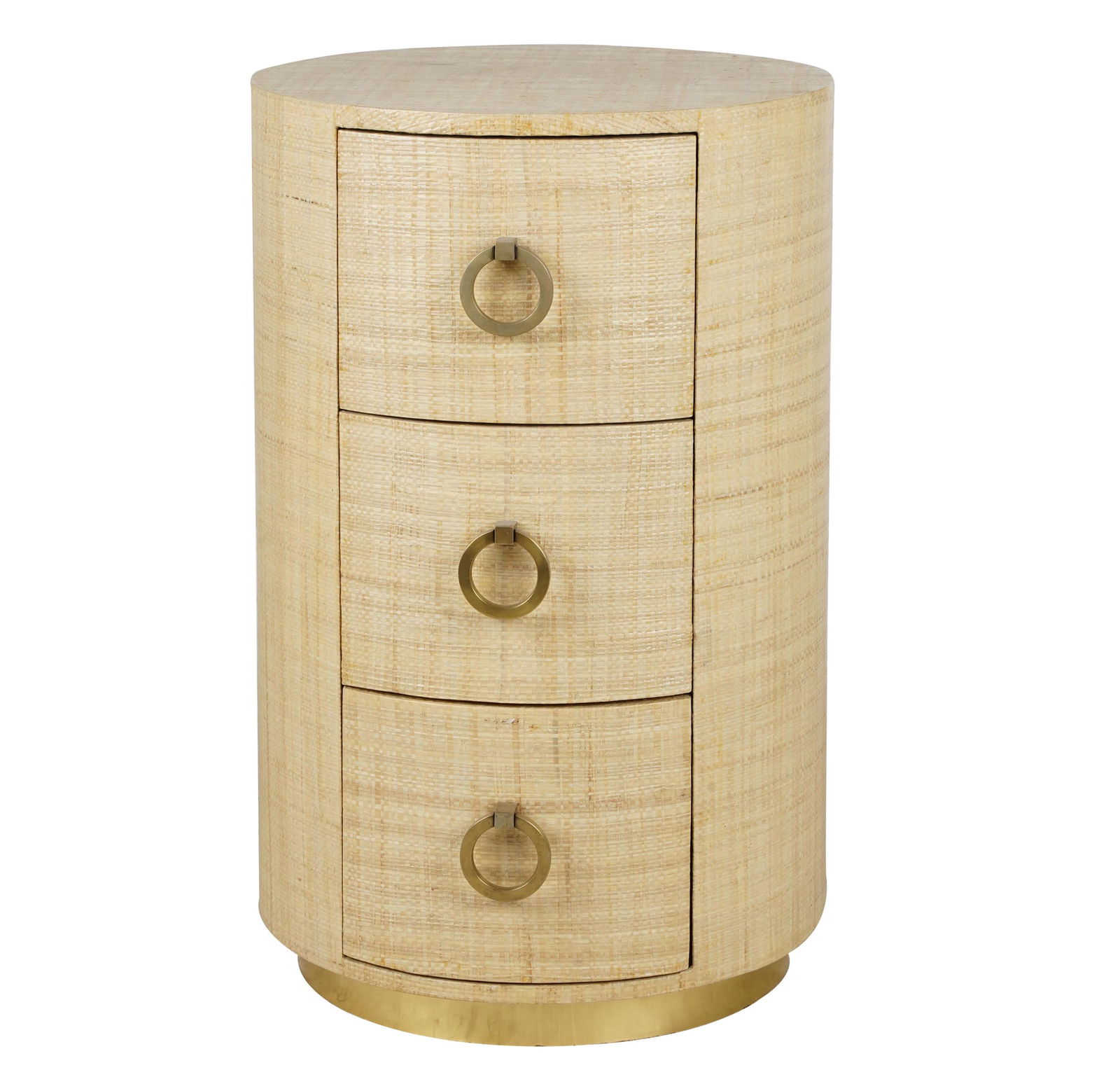 RAFFIA-CLAD CIRCULAR SIDE TABLE (1 of 6)