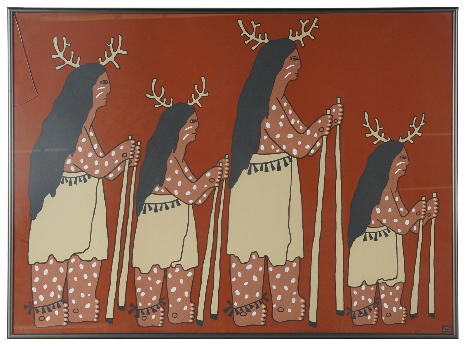 HARRY FONSECA (1946 - 2006): "DEER DANCER" (1 of 8)