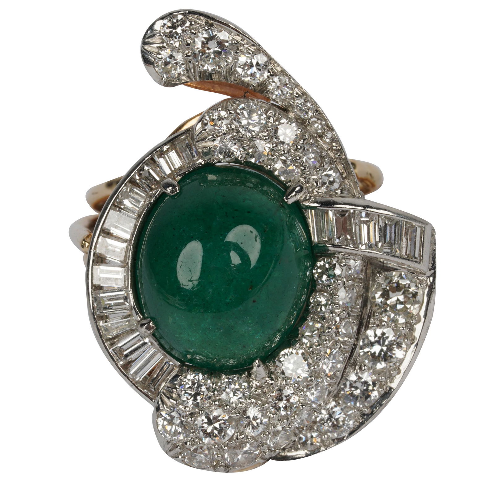 14 KARAT GOLD, DIAMOND, & EMERALD RING (1 of 8)