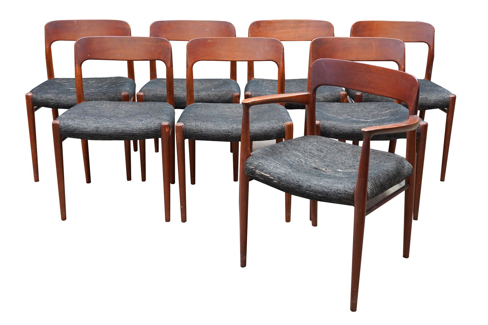 NIELS OTTO MOLLER: EIGHT 'MODEL 75' DINING CHAIRS (1 of 11)