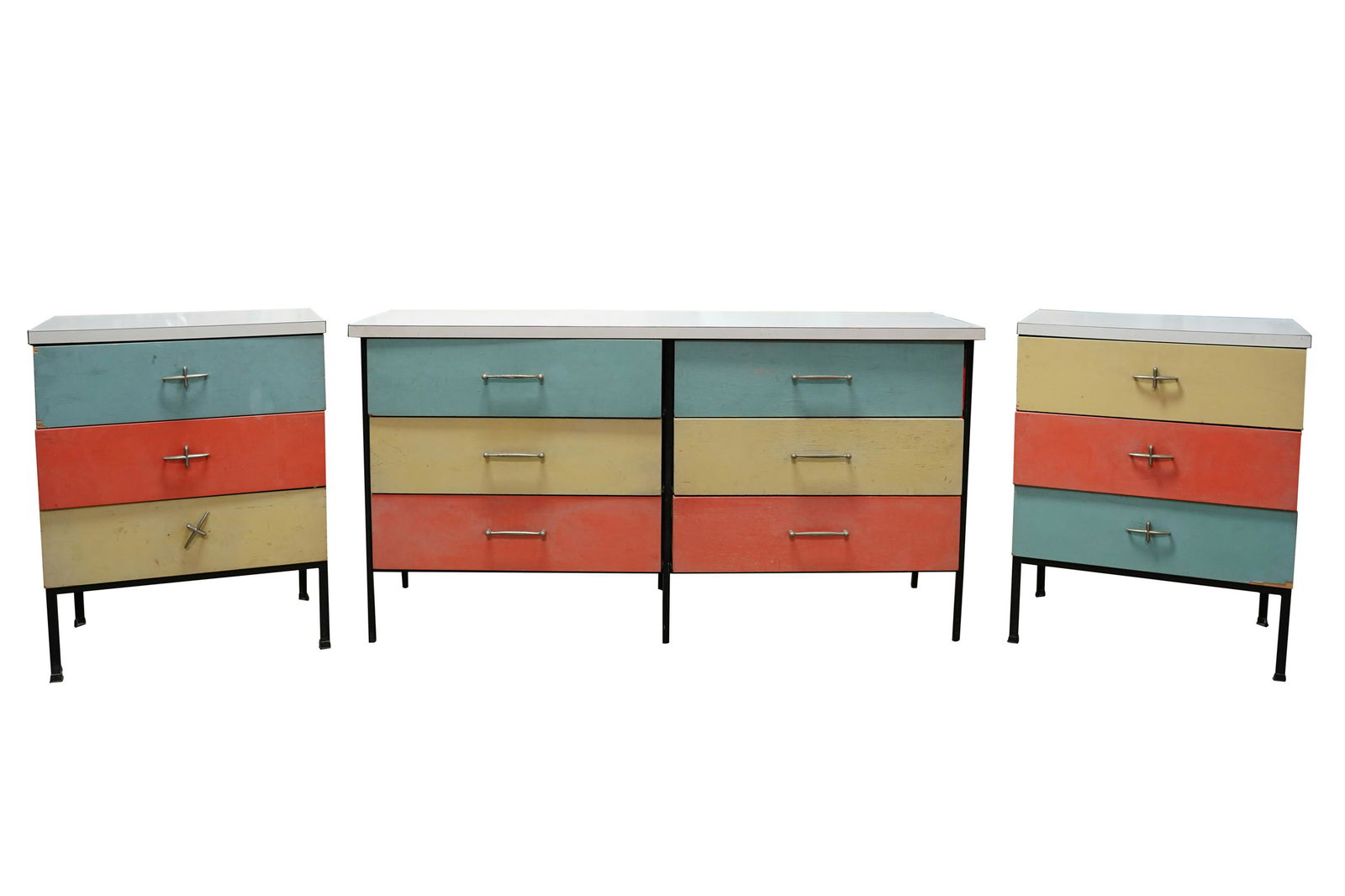 VISTA FURNITURE CO: THREE PAINTED WOOD CHESTS (1 of 10)