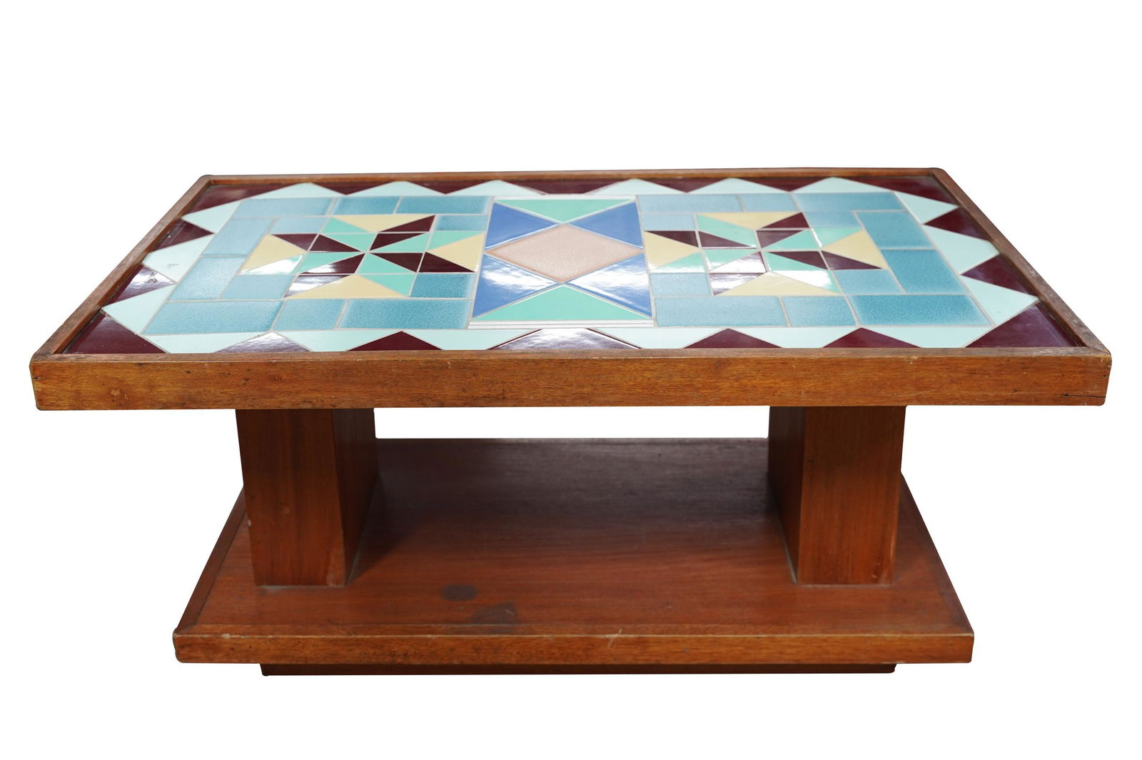 CERAMIC TILE-INSET COFFEE TABLE (1 of 11)