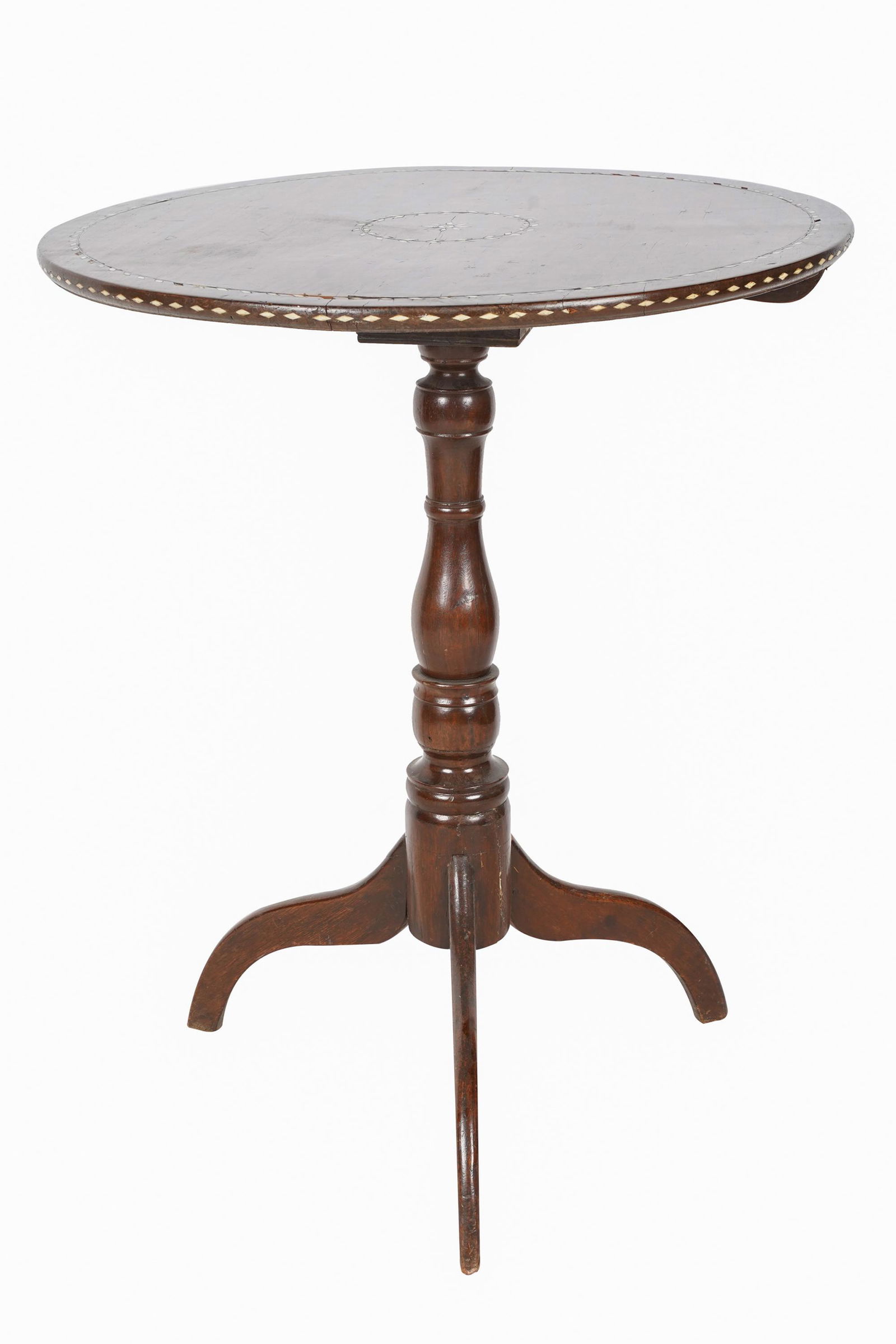 ANGLO-INDIAN INLAID TILT TOP TRIPOD TABLE (1 of 7)