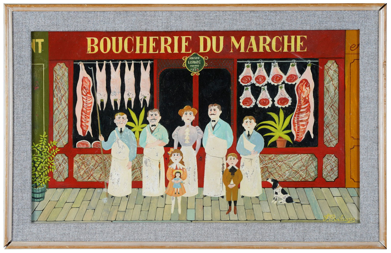 FERNAND BOILAUGES (1891 - 1991): "BOUCHERIE DU MARCHE" (1 of 15)