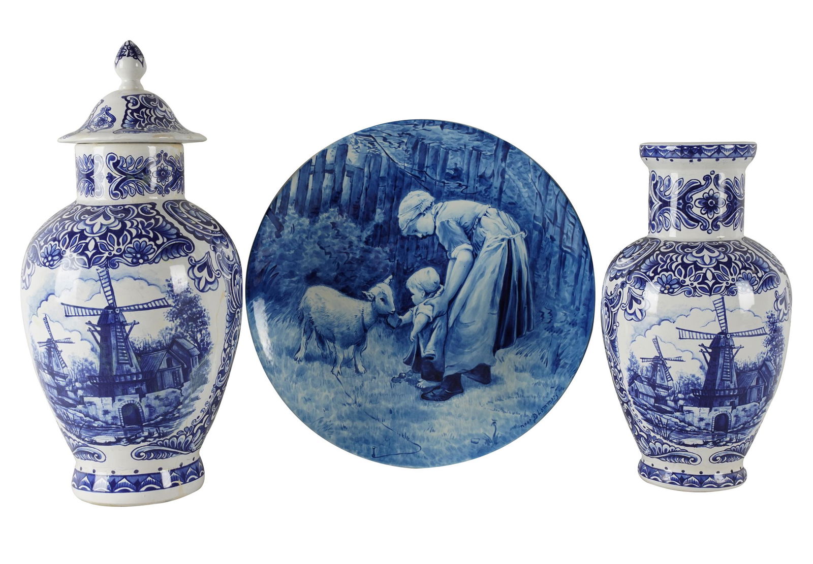 THREE DELFT PORCELAIN ARTICLES (1 of 11)