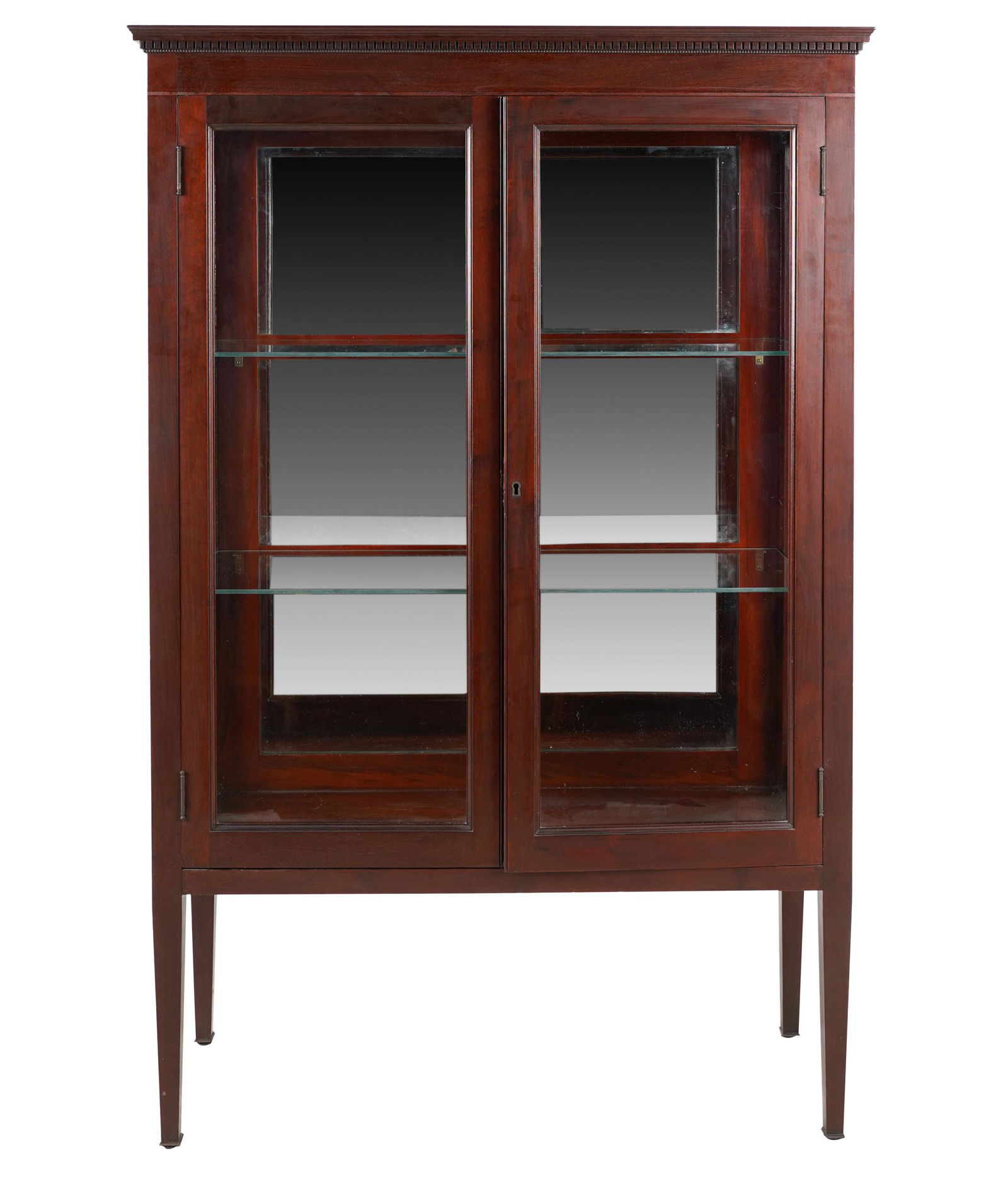 GLAZED MAHOGANY BOOKCASE (1 of 10)