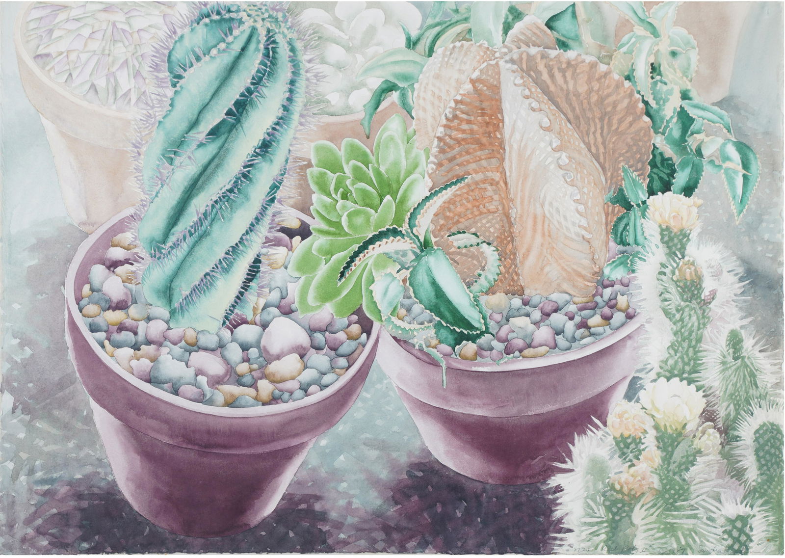 SANDRA KAPLAN (20TH/21ST CENTURY): "RED POTS II" (1 of 15)