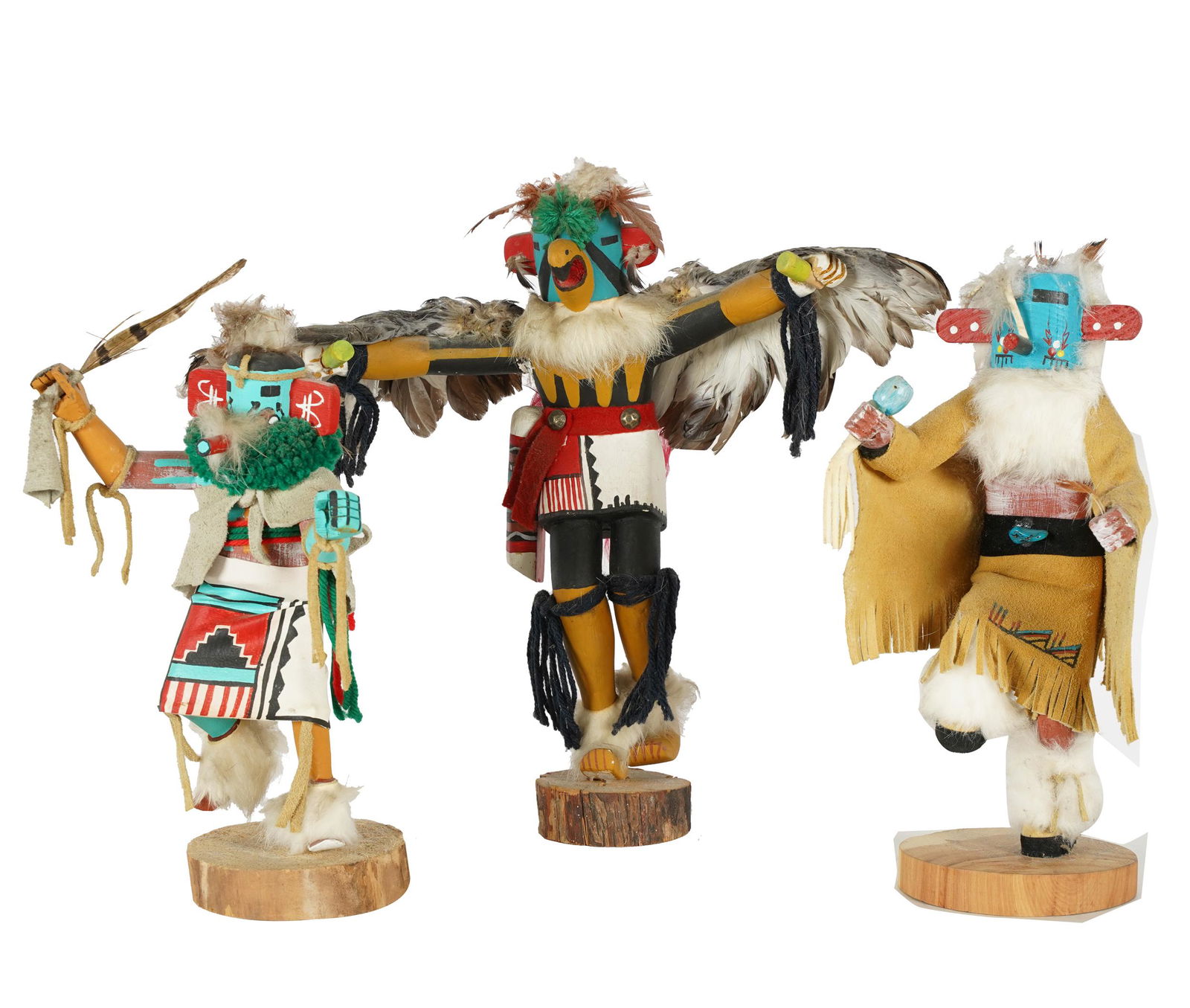 VARIOUS ARTISTS: THREE KACHINA DOLLS (1 of 13)