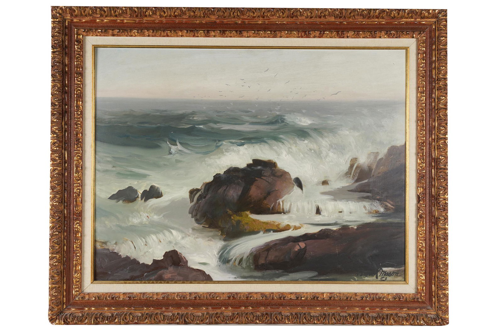 FRANK HERBERT MASON (1921 - 2009): ROCKY SEASCAPE (1 of 8)