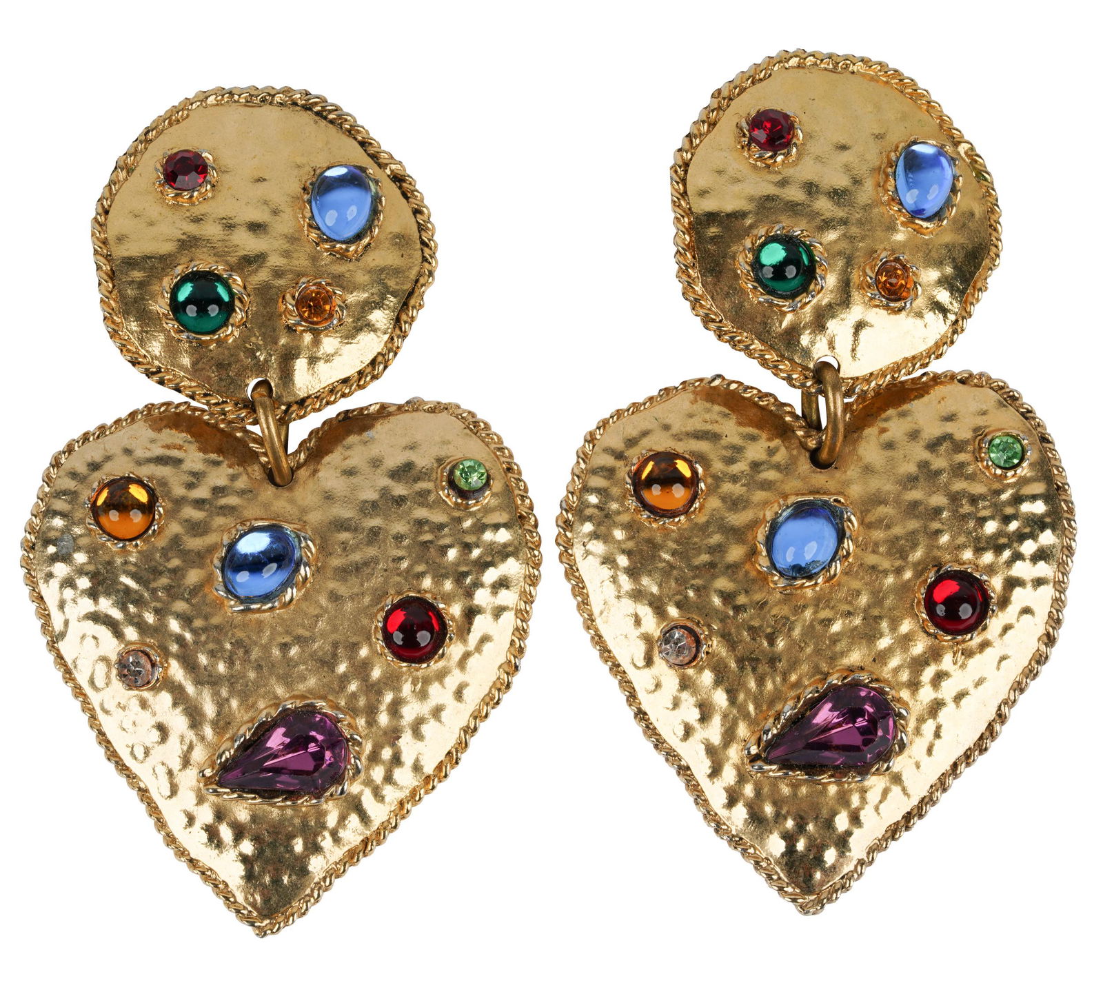 PAIR OF EDOUARD RAMBAUD COSTUME JEWELRY EARRINGS (1 of 10)