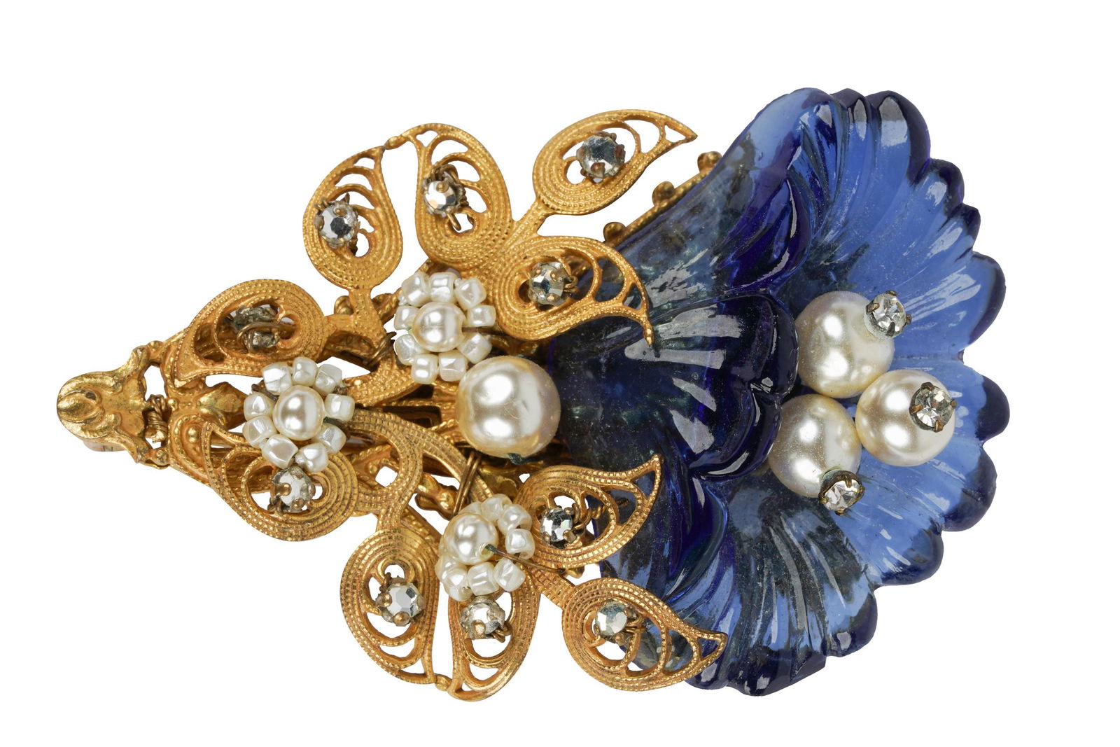 MIRIAM HASKELL COSTUME FLORAL BROOCH (1 of 7)