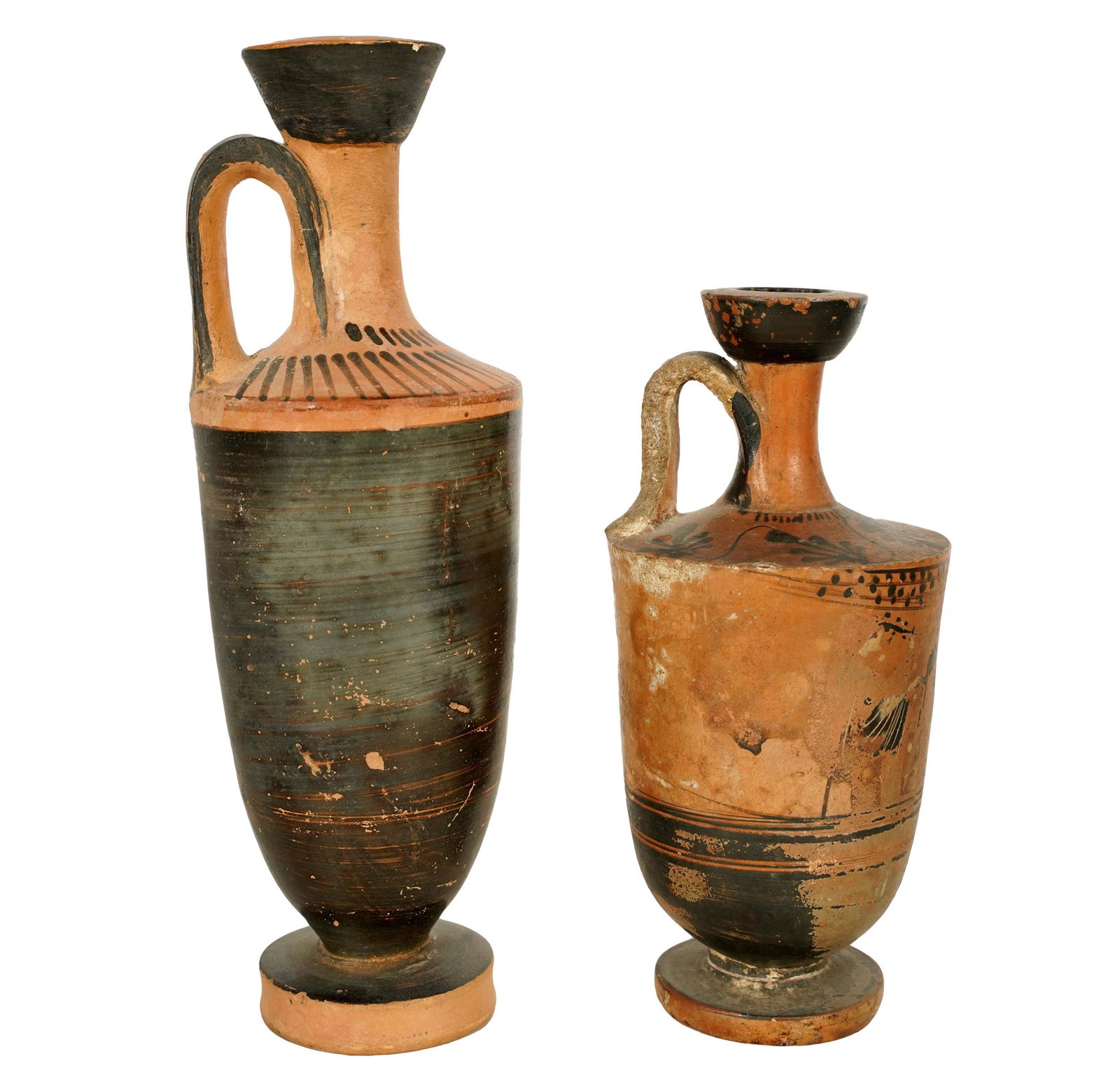 TWO ANCIENT GREEK-STYLE CERAMIC LEKYTHOI (1 of 10)