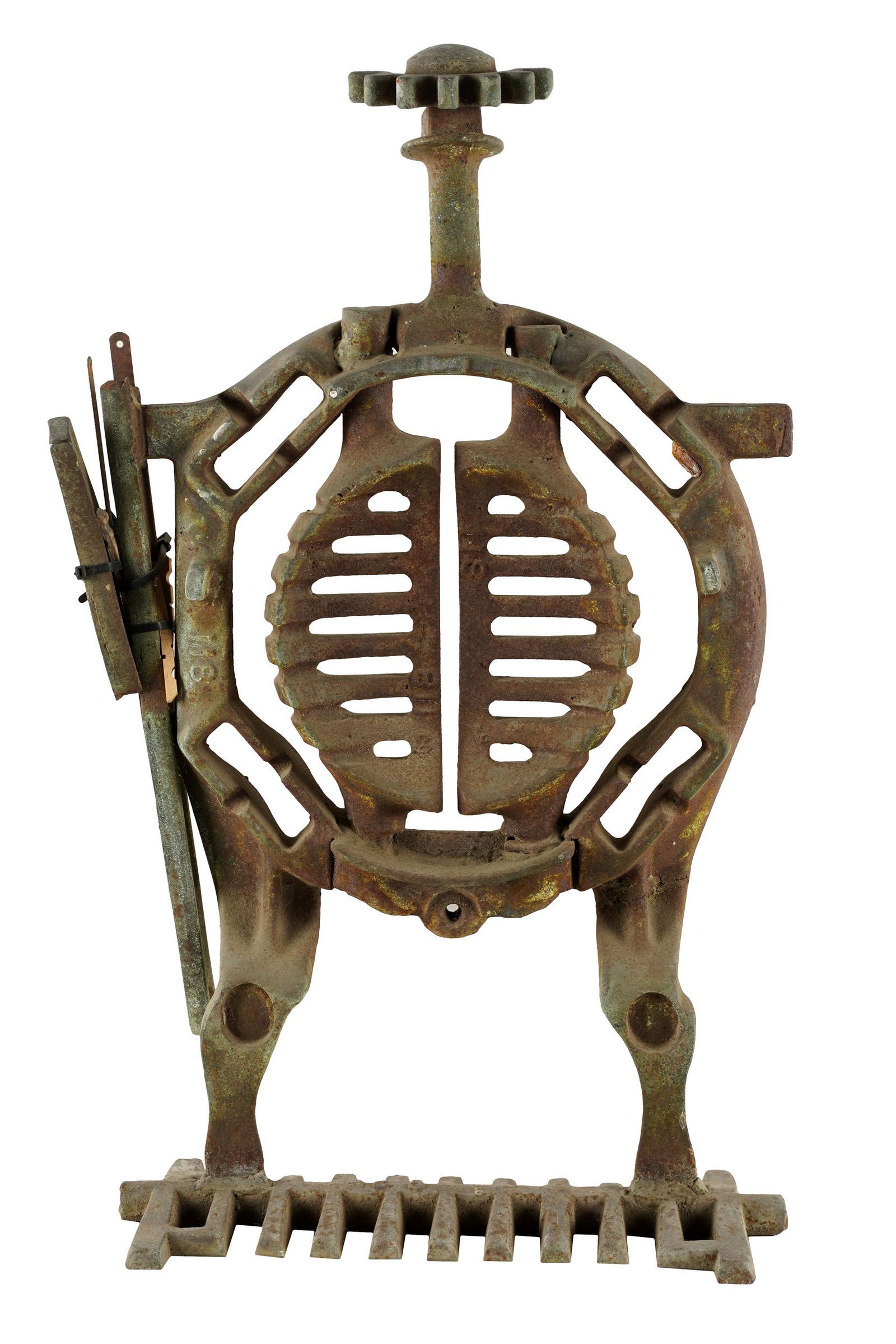 IRON FOLK ART SCULPTURE: unsigned; Provenance: The Freund Family Collection; 17 inches wide; 28 inches high